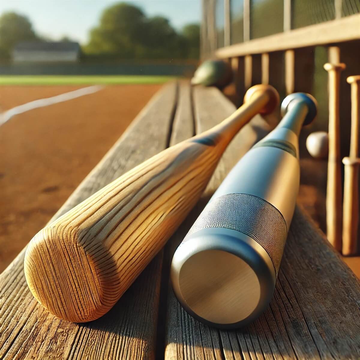 대나무 야구 배트와 알루미늄 배트의 친환경 비교