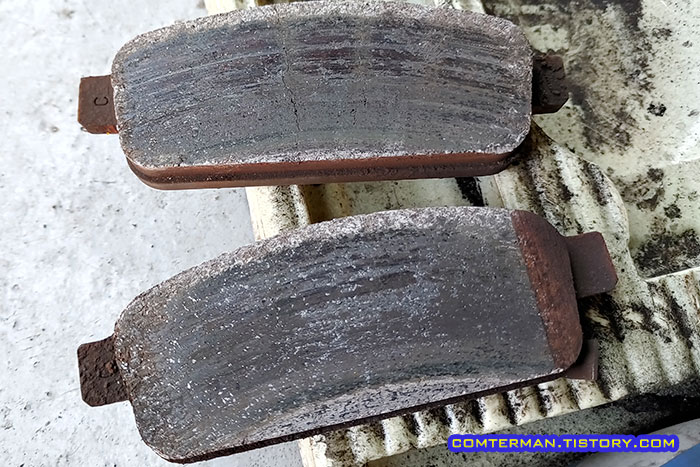 올란도 브레이크 패드 고착