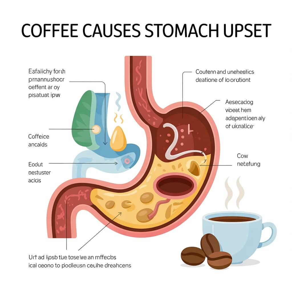커피 마시면 속이 울렁거리는 것은 부작용인가?