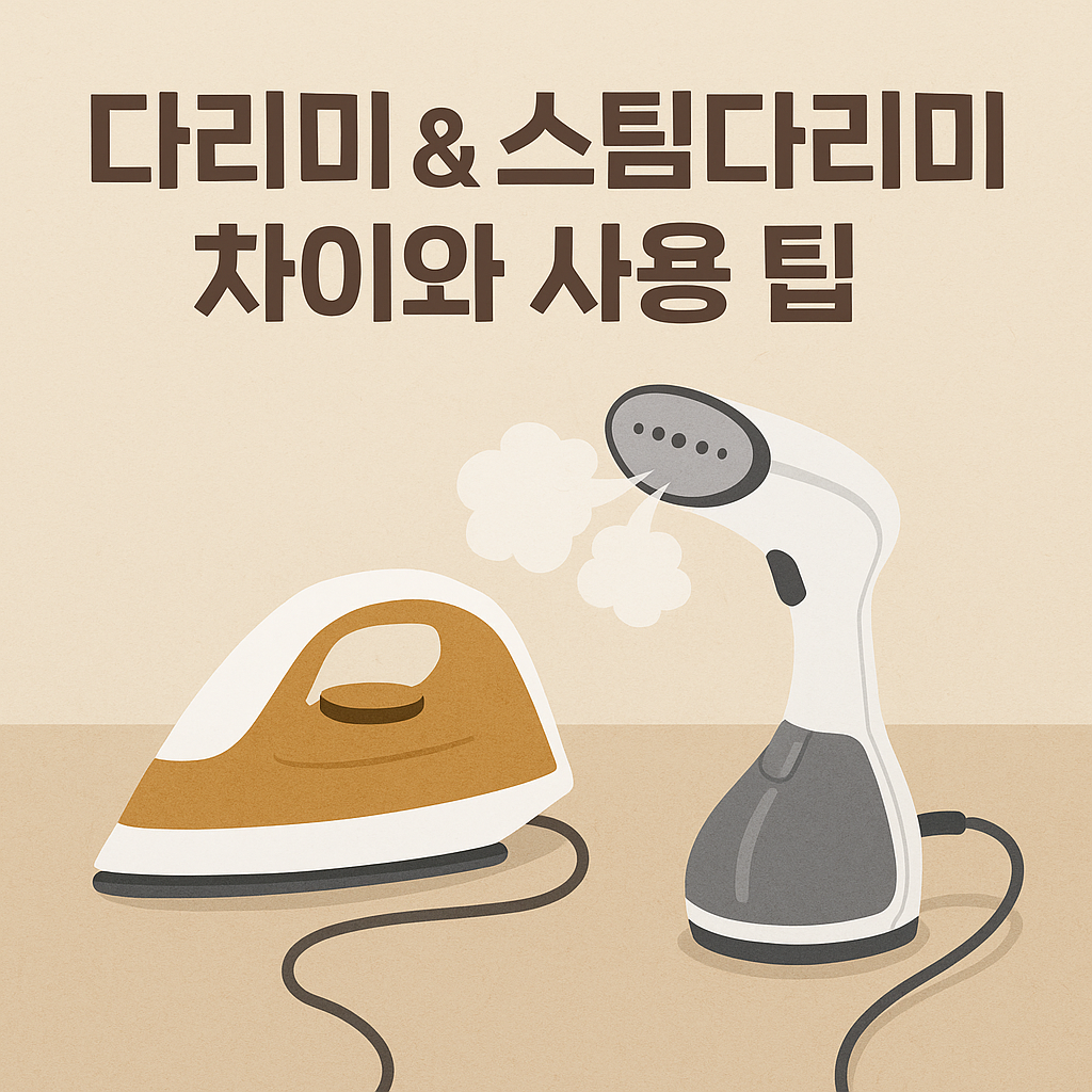 다리미 & 스팀다리미 차이와 사용 팁