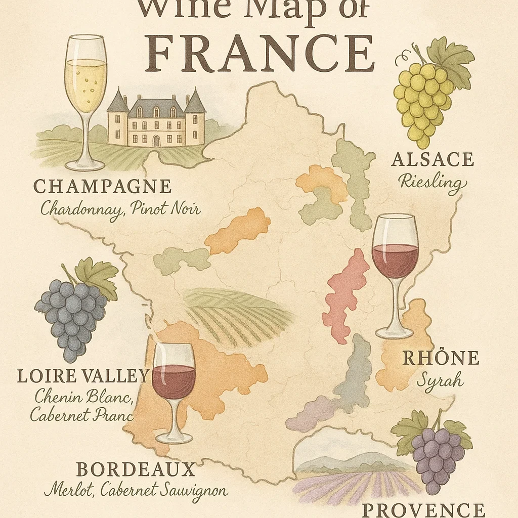 프랑스 전역 와인 생산지