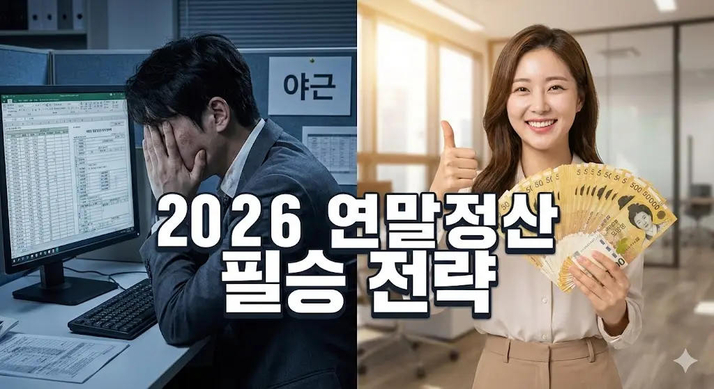 2026 연말정산 필승 전략, 13월의 월급 환급금 많이 받는 법 vs 세금 폭탄 맞은 직장인 비교