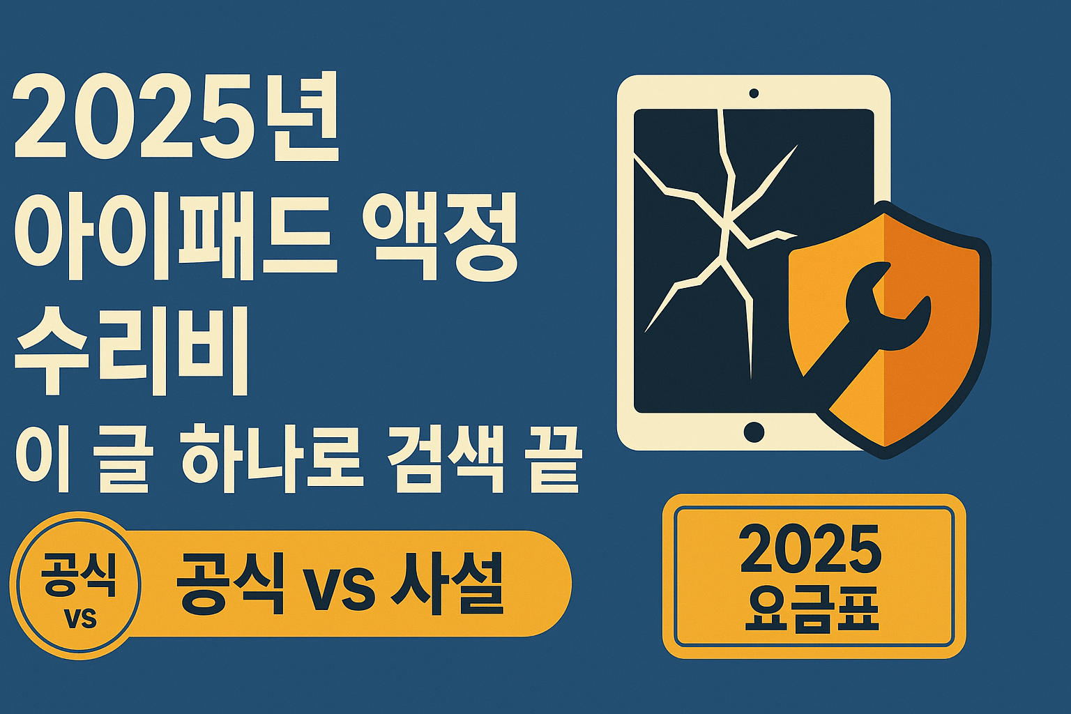 2025년 아이패드 액정 수리비, 이 글 하나로 검색 끝 (공식 vs 사설 총정리)