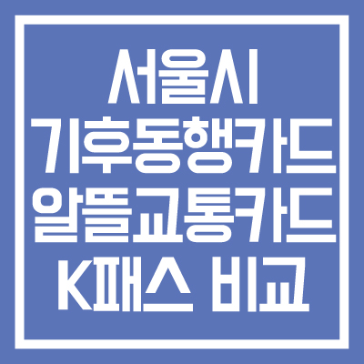 서울시-기후동행카드-알뜰교통카드-K패스-완벽비교-추천-썸네일