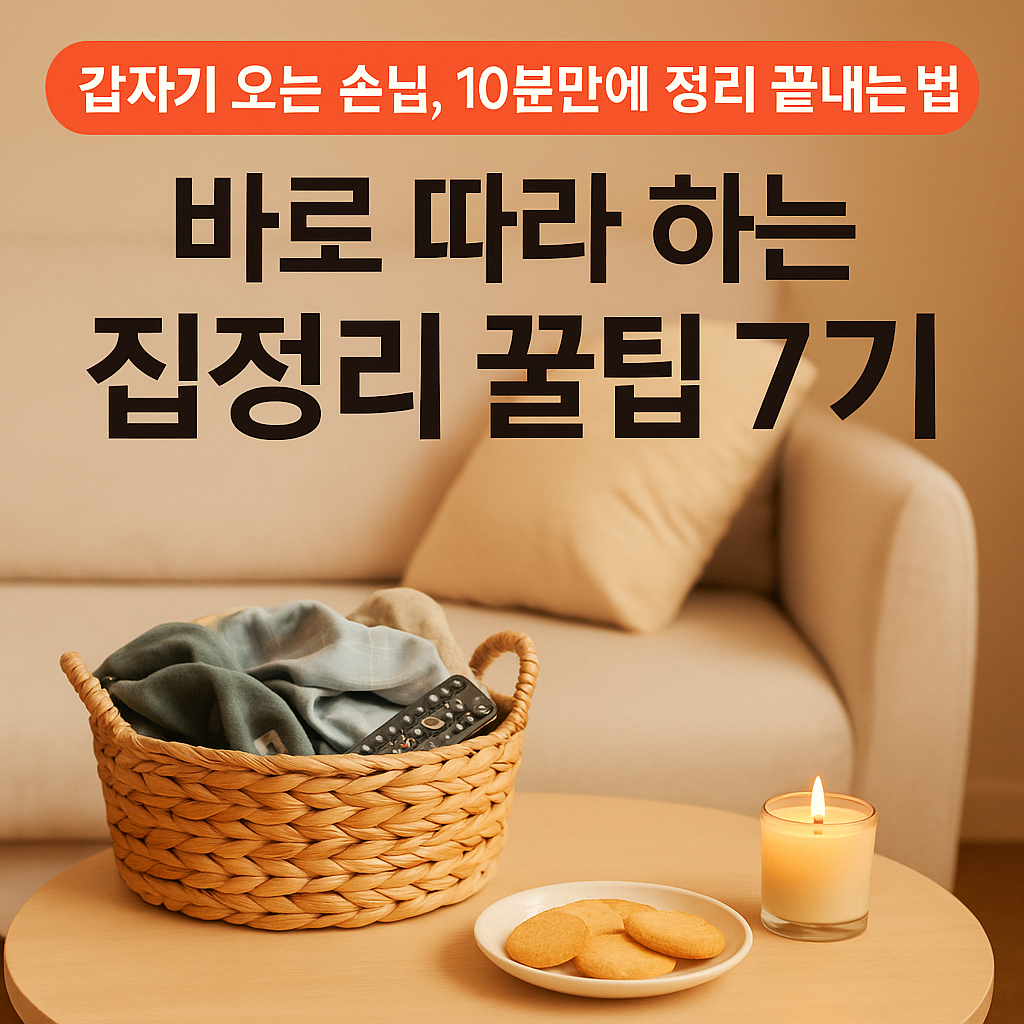 갑자기 방문한 손님, 당황하지 않는 집안 정리 꿀팁 7가지