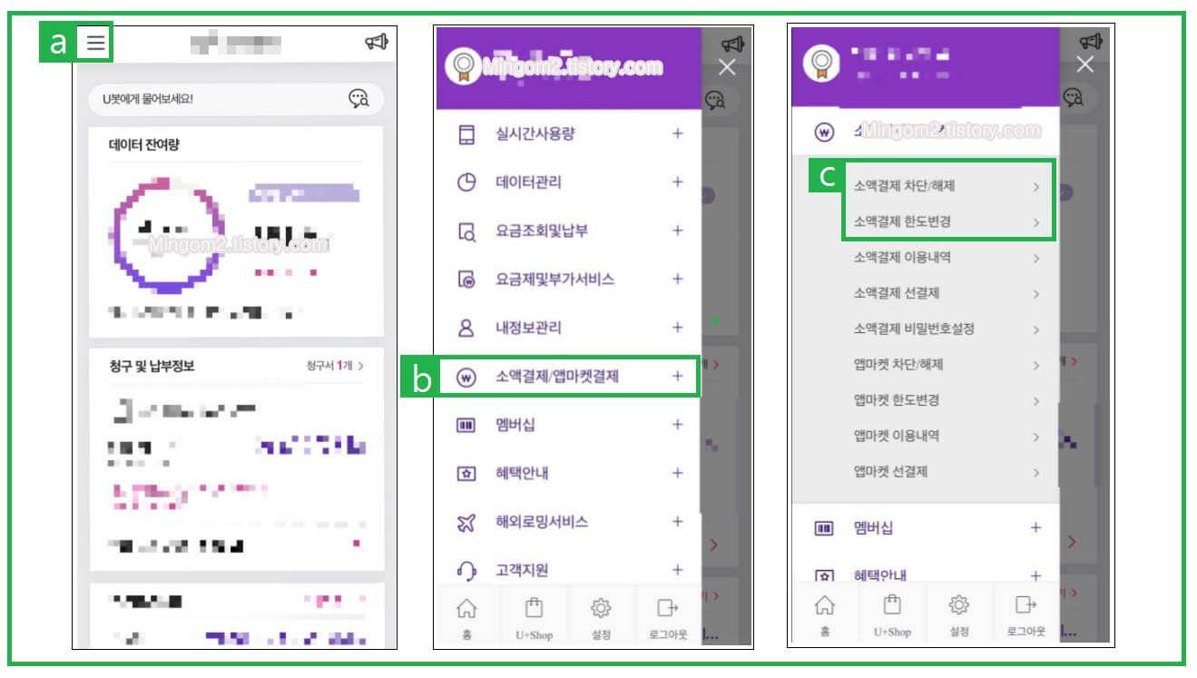엘지 유플러스 소액결제 차단방법