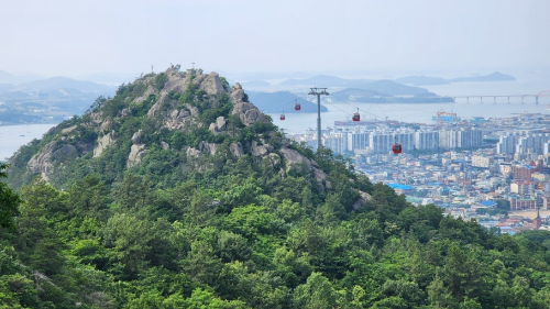 목포 유달산과 케이블카 사진