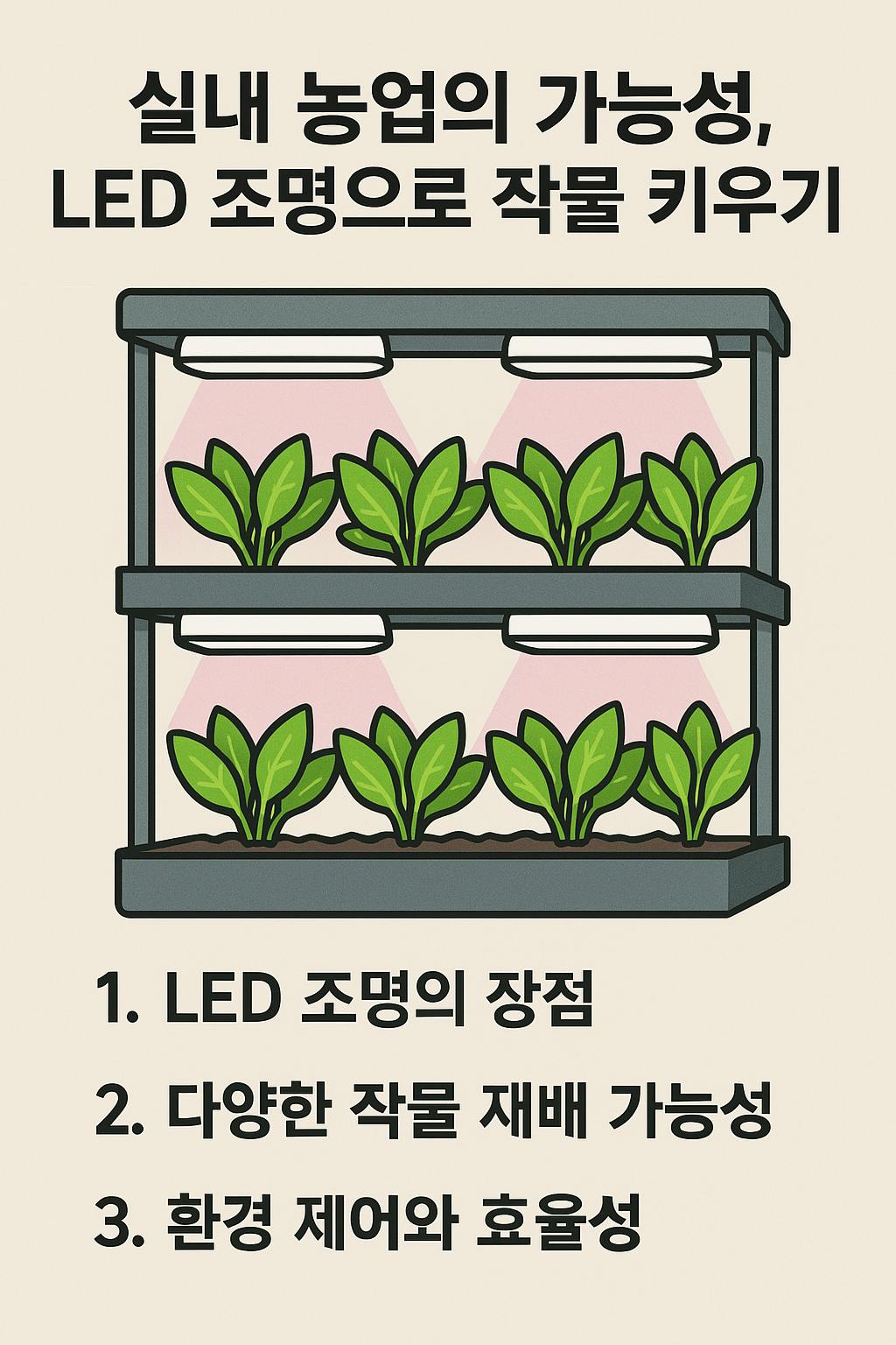 LED조명으로 식물 키우기
