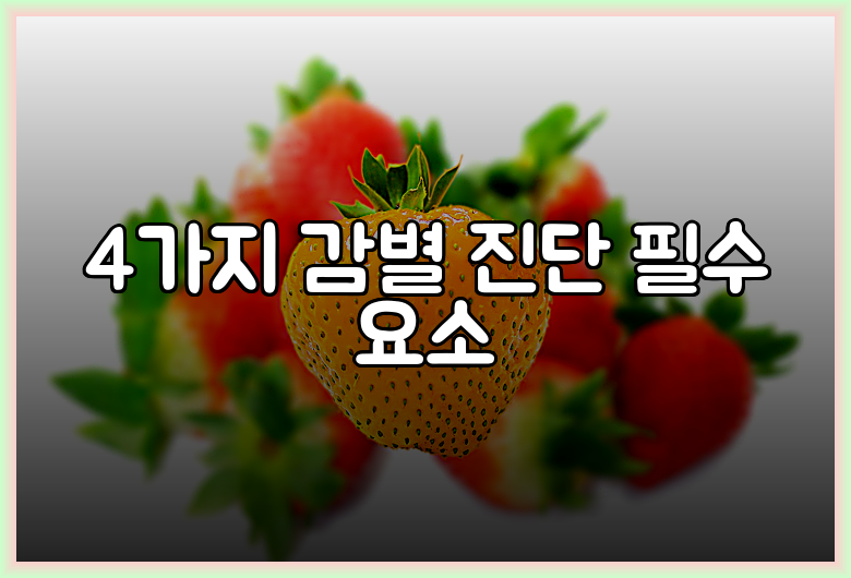 4가지 감별 진단 필수 요소