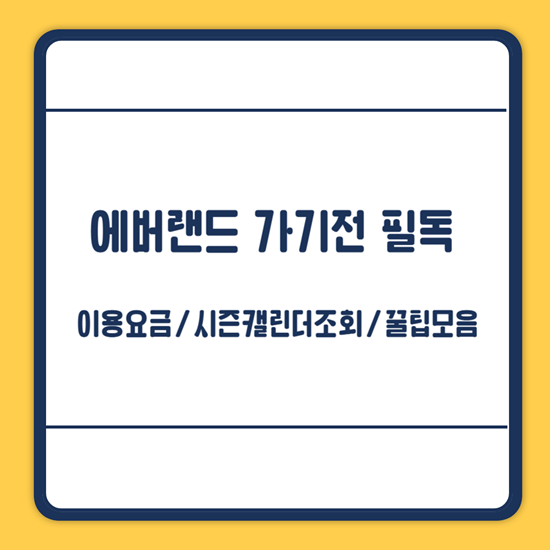 에버랜드 이용요금