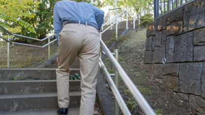 계단에서 숨이 차