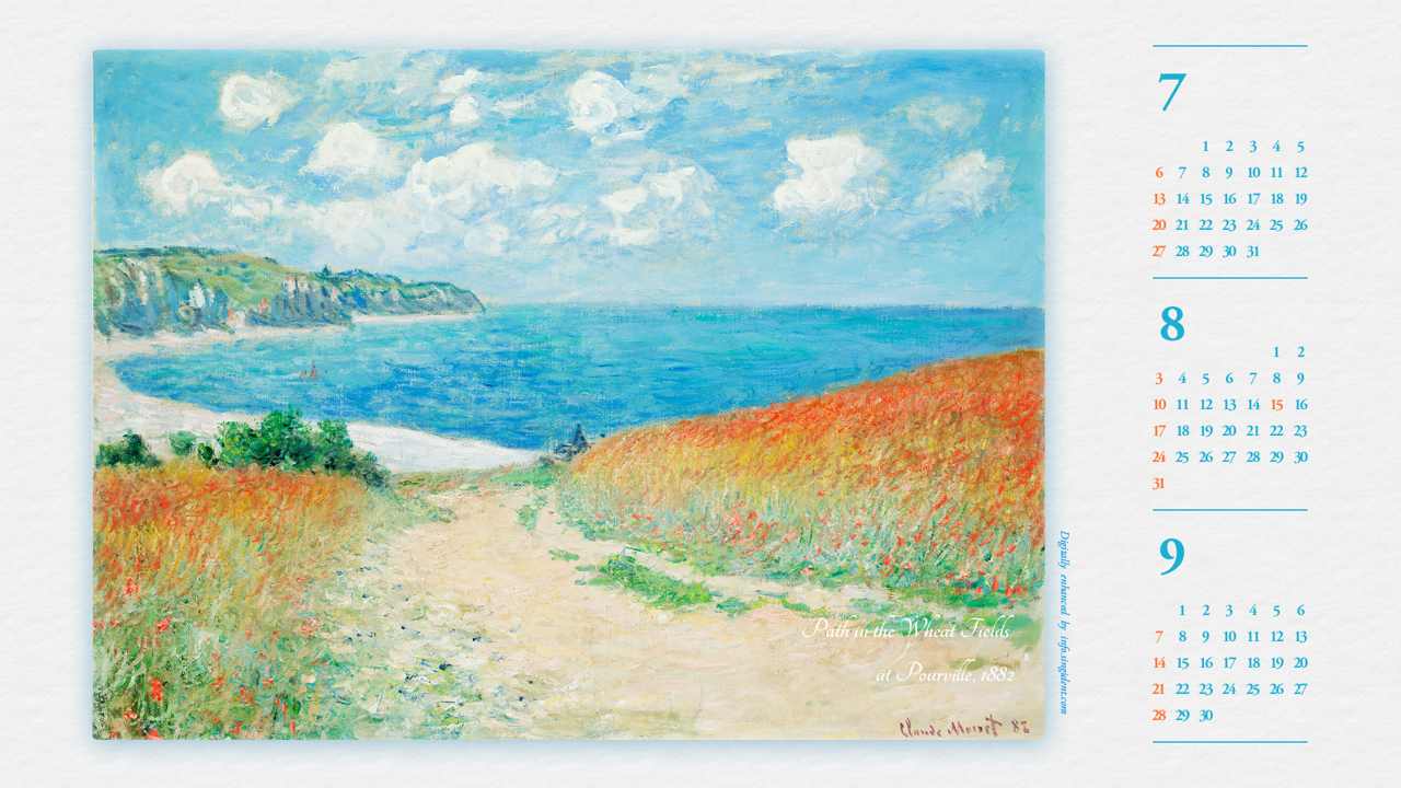 03 푸르빌의 밀밭 길 B - 2025년8월 노트북배경화면