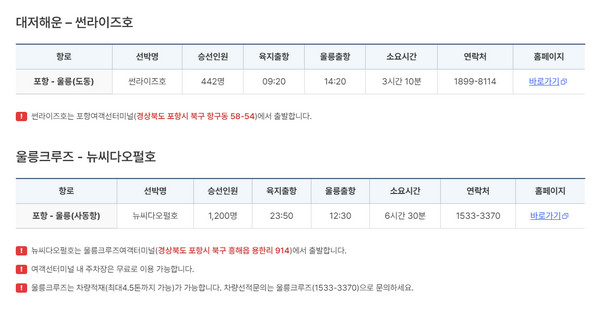 배시간표