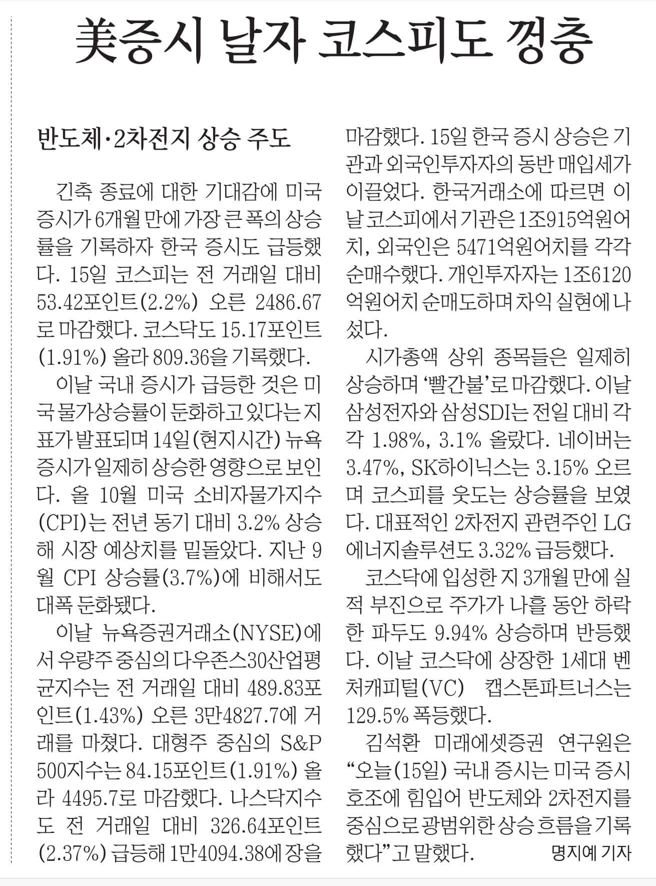 11월 16일 목 신문스크랩