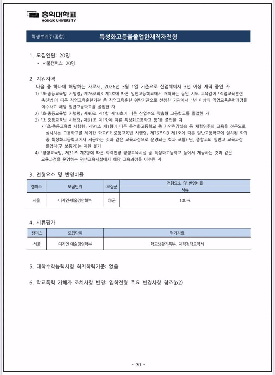 2026-홍익대-정시모집-특성화고등을졸업한재직자전형