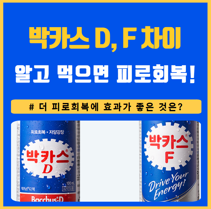 박카스 D와 F의 차이