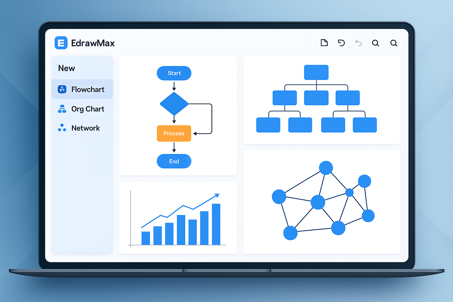 EdrawMax diagram software complete guide showing pricing plans, features, and tutorial interface for creating professional flowcharts and diagrams