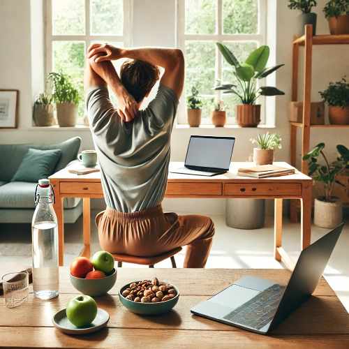 스트레칭하는 남자