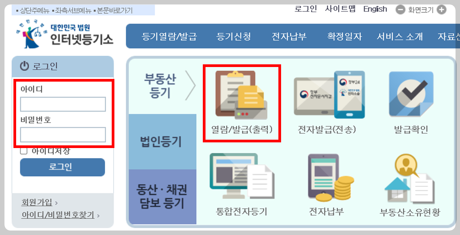 부동산 등기부등본 인터넷 발급 방법, 등기사항전부증명서 발급 방법 한방에 정리