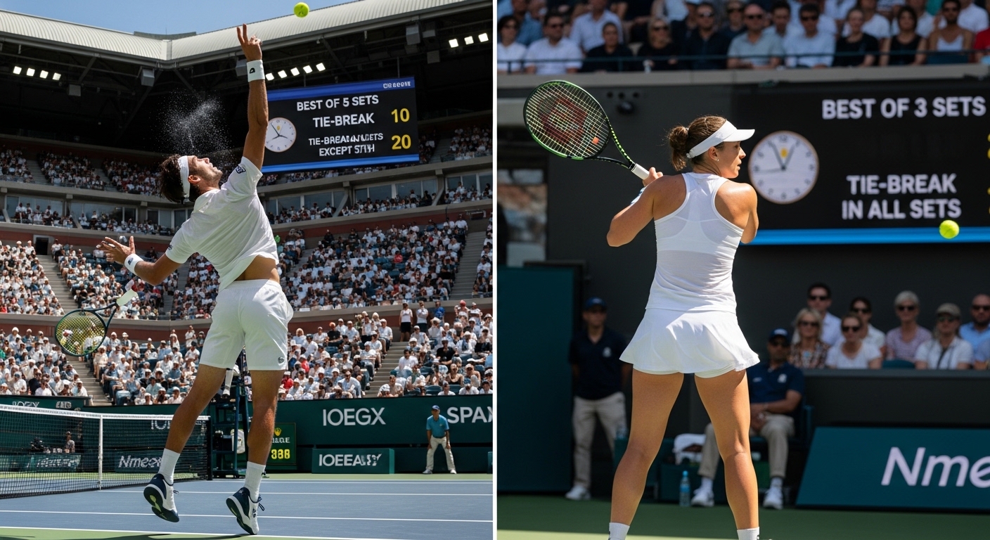 남자 테니스의 구조적 특징 &mdash; 여자 경기와 무엇이 다른가