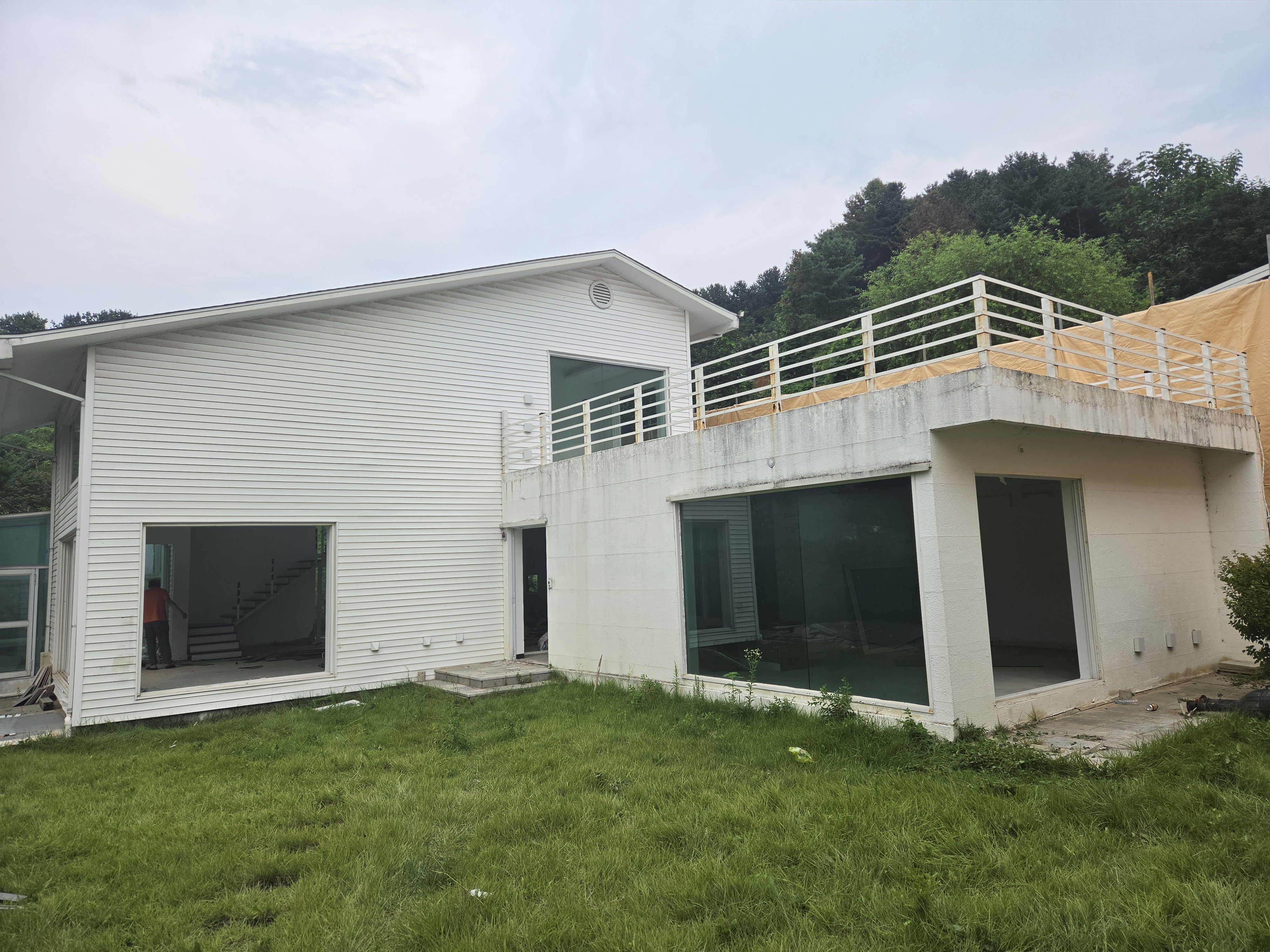 양평 서종면 문호리 철거 전 건물과 앞마당 전경
