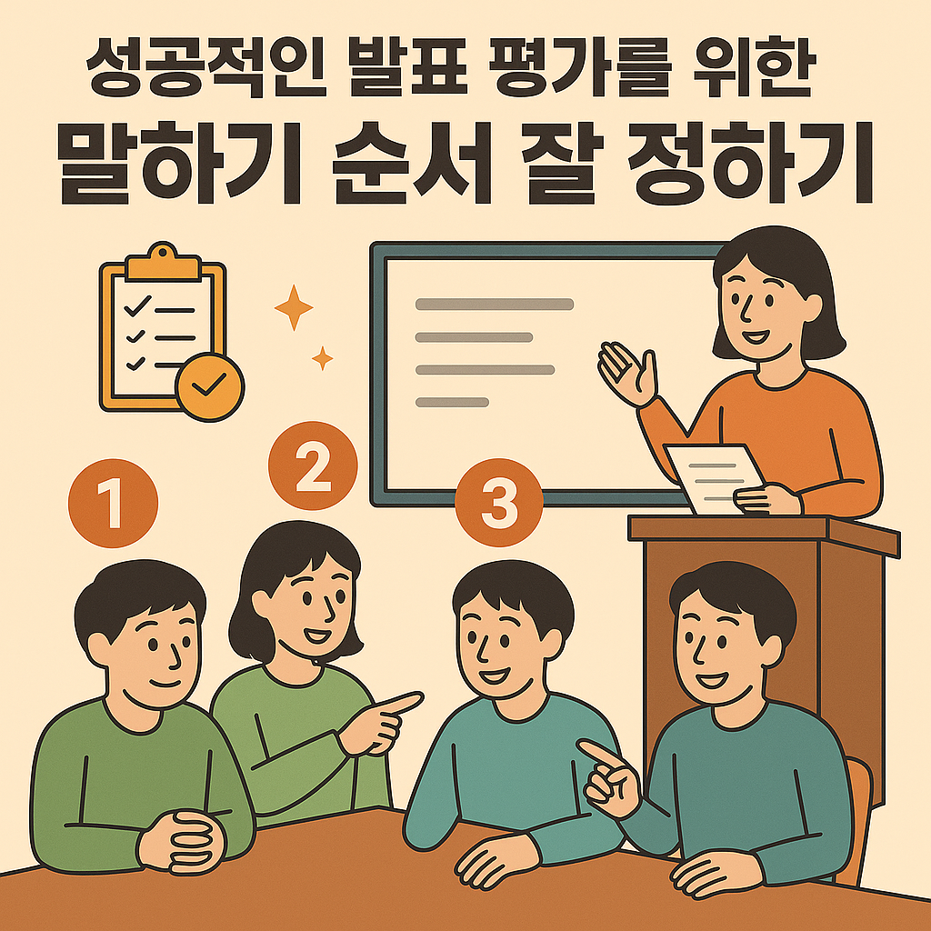 수행평가 발표 꿀팁! 말하는 순서만 잘 잡아도 점수가 쑥쑥?