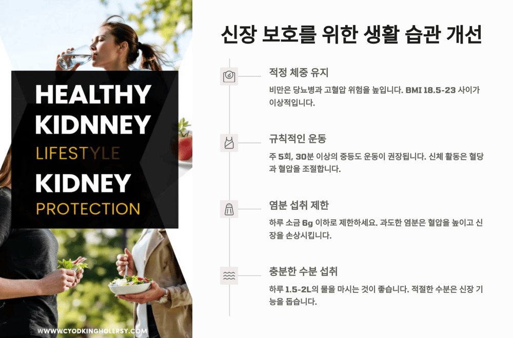 신장 보호를 위한 생활 습관 개선