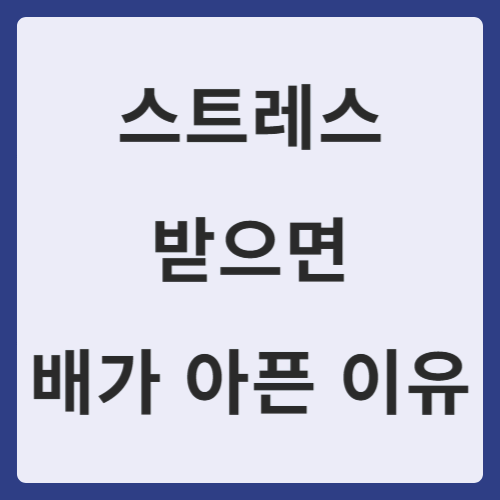 스트레스 받으면 배가 아픈 이유