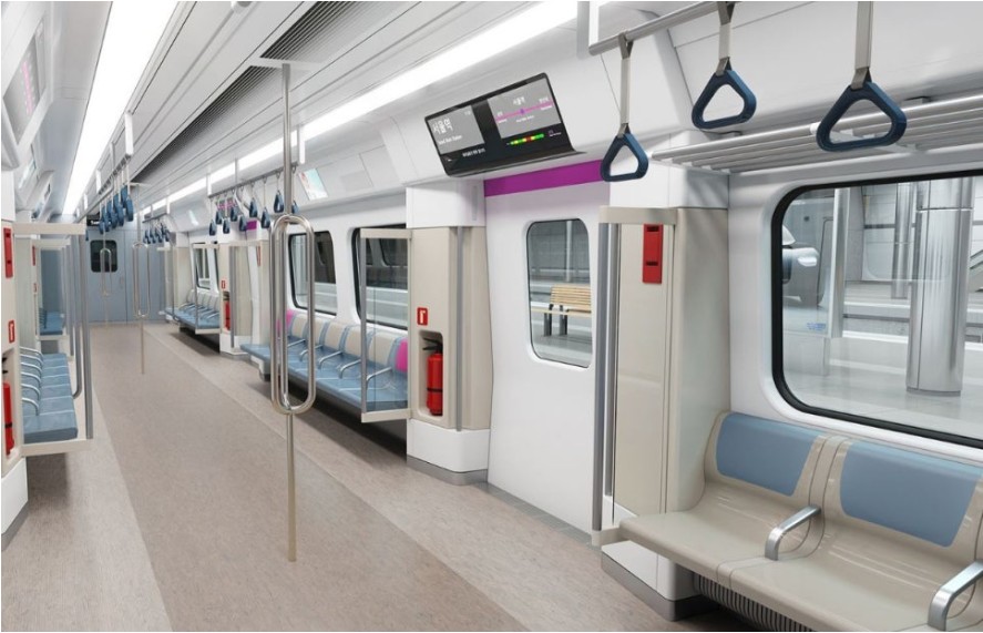 현재 운행중인 GTX A노선 광역급행열차 실내