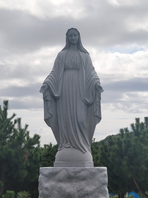 제주교구 용수성지 원죄없이 잉태되신 성모 마리아 상 사진