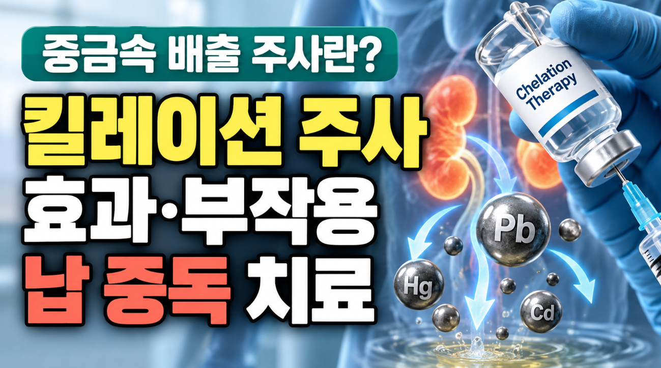 중금속 배출 주사란|킬레이션 주사 효과·부작용·납 중독 치료