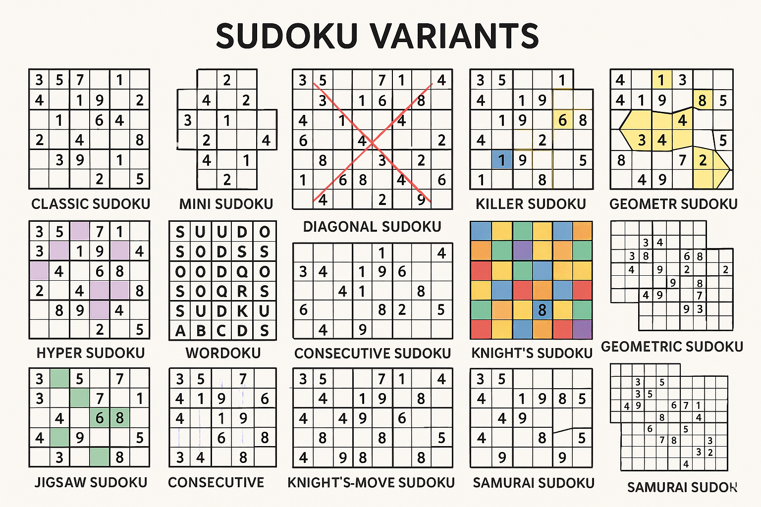 스도쿠 게임 종류 (모바일, 온라인, AI)