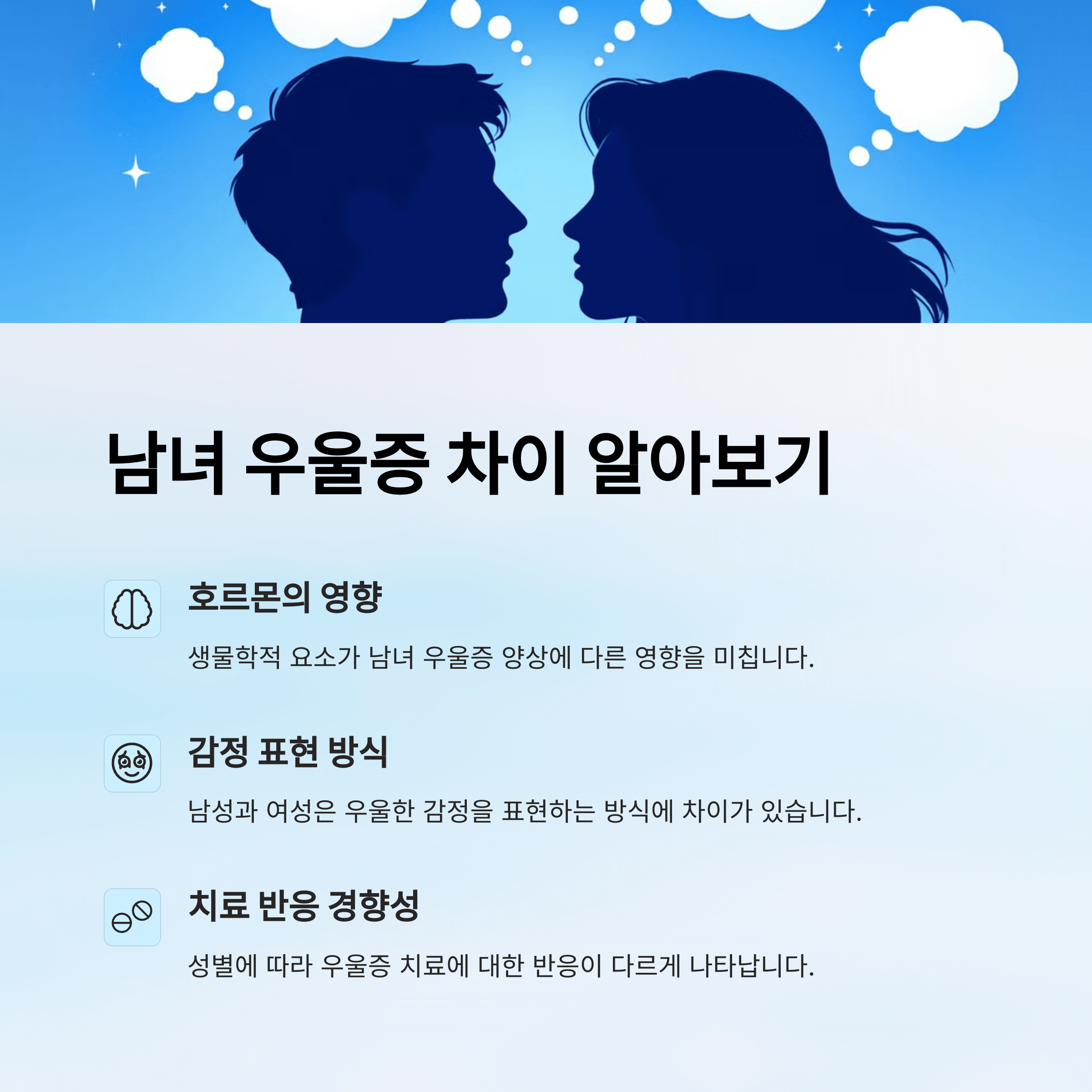 남녀 우울증 차이 알아보기