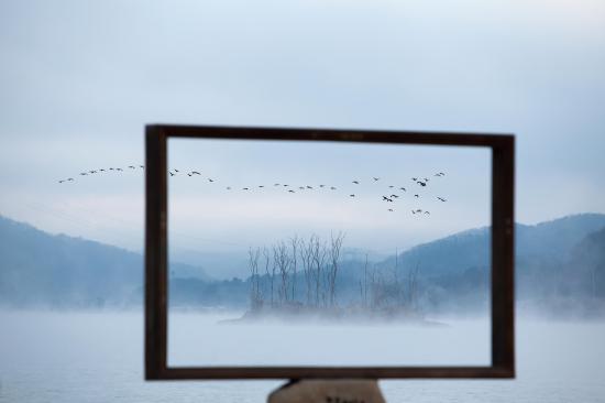 물안개가 핀 두물머리