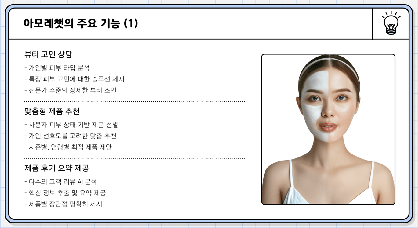 아모레퍼시픽, 생성형 AI 챗봇 '아모레챗' 출시! 뷰티 상담과 제품 추천까지 한 번에