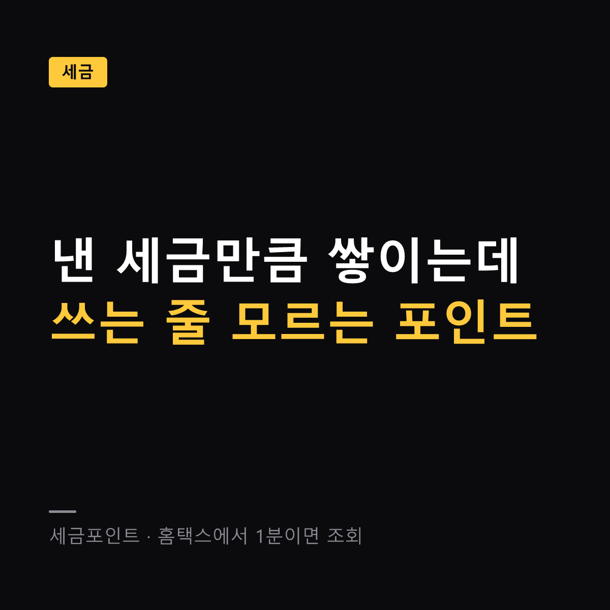 세금포인트 조회와 사용처 대표 이미지