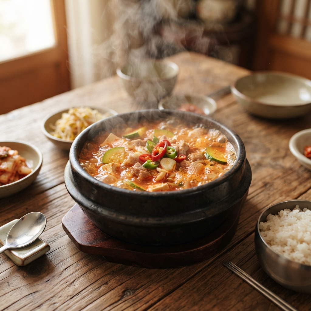 고추장애호박찌개