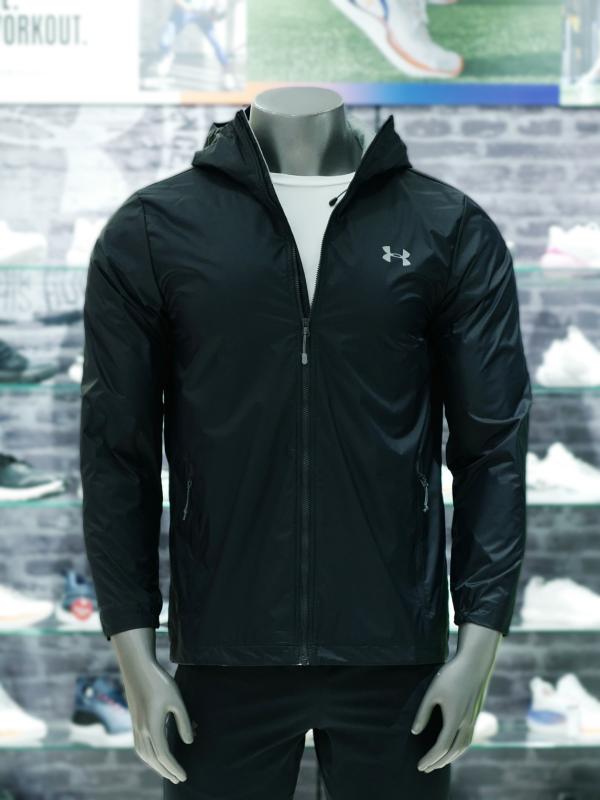 언더아머 바람막이 남성 23SS 봄 트레이닝 레인 윈드 자켓 블랙 BN1439 HUS