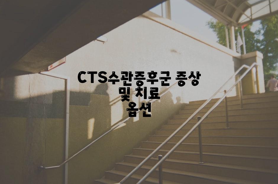 CTS수관증후군 증상 및 치료 옵션