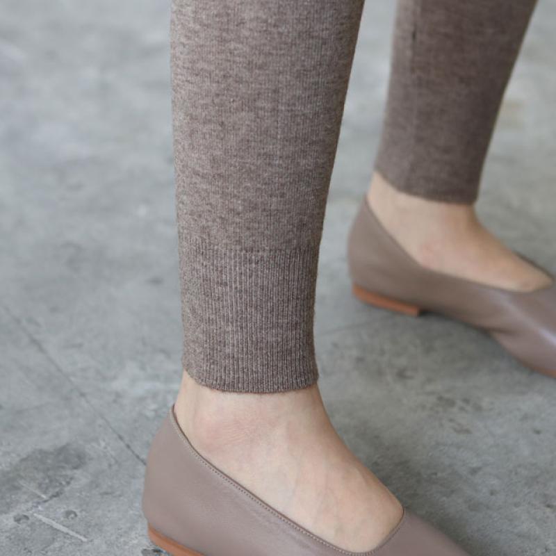 시보리 캐시미어 느낌 부드러운 울 니트 레깅스 겨울