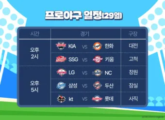 프로야구 일정 선발투수 라인업 문자중계 시니어 맞춤 안내_3