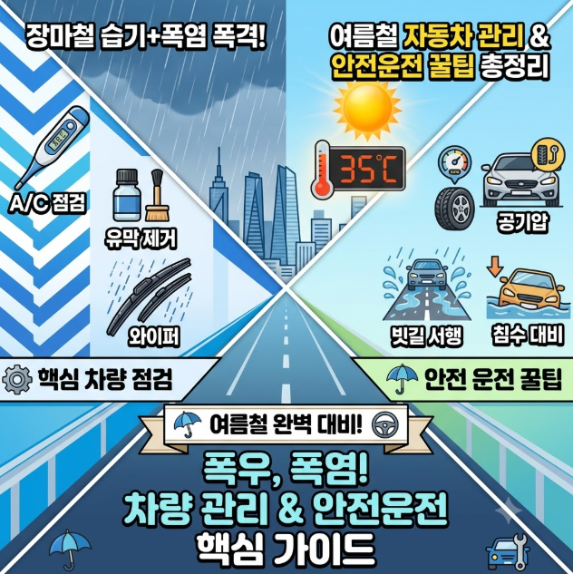 장마철·폭염 대비 자동차 관리