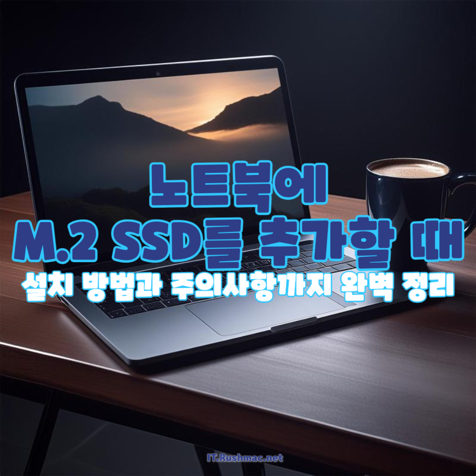 노트북 M.2 SSD 추가할 때