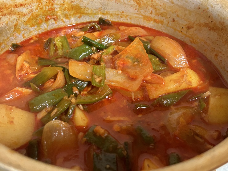 감자고추장찌개