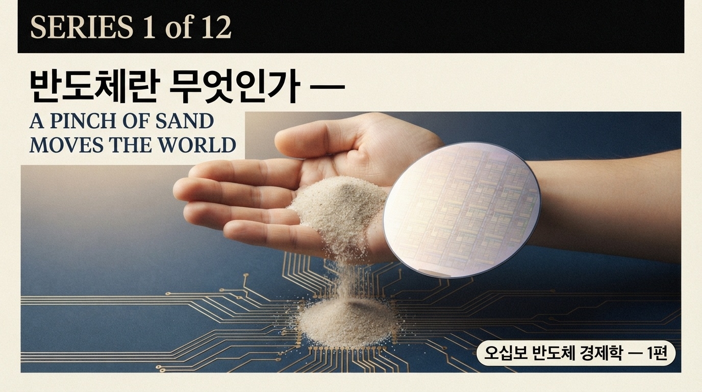 반도체란 무엇인가 모래 실리콘 웨이퍼 시리즈 표지 오십보