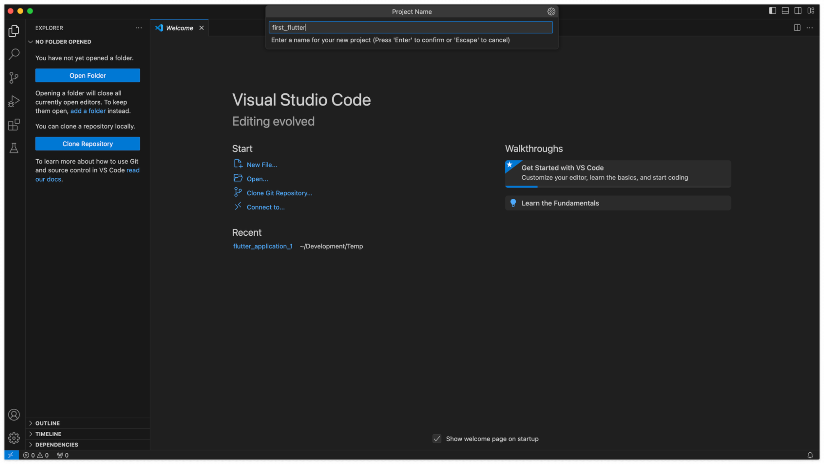 프로젝트명 입력
