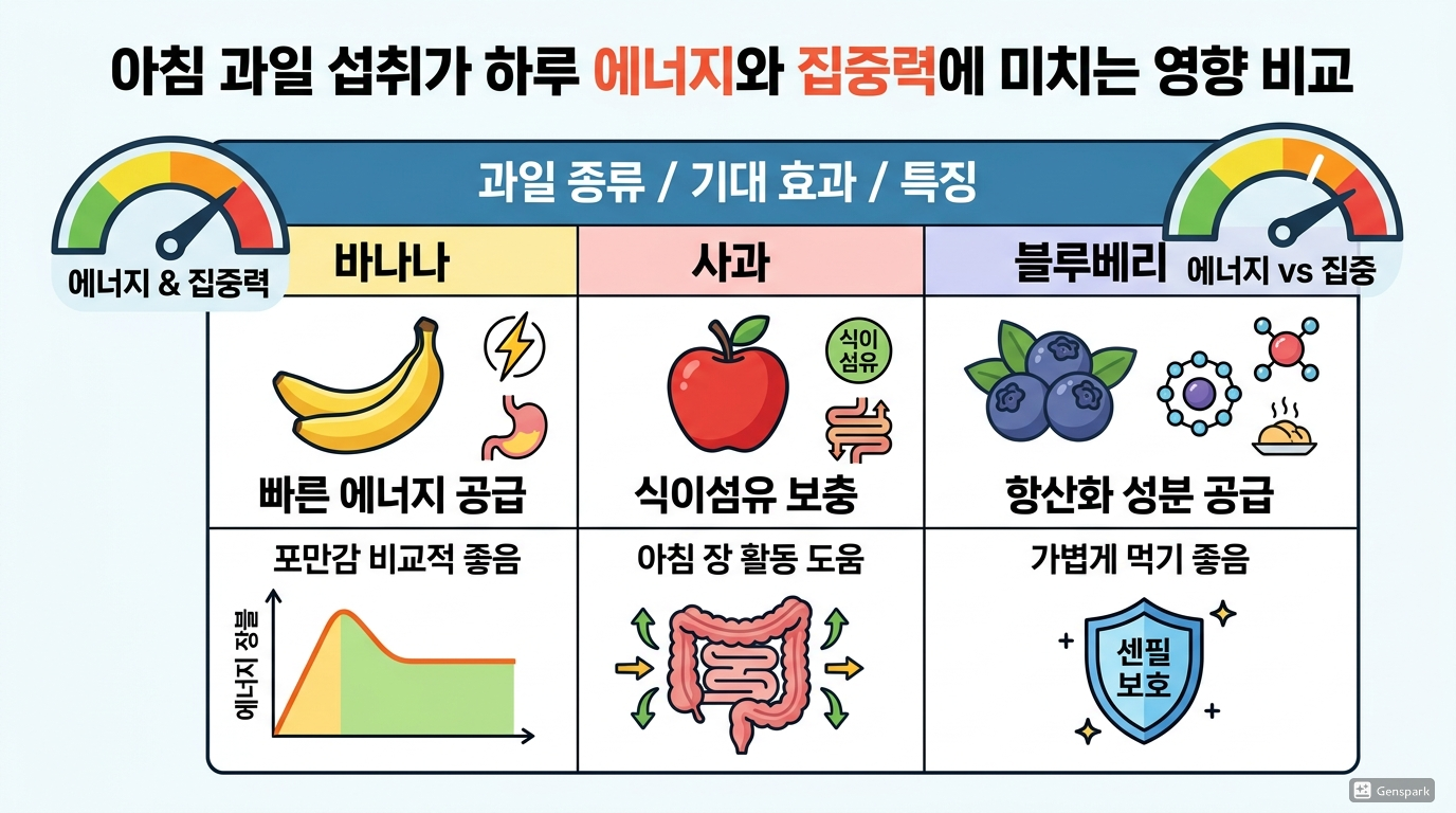 하루 에너지와 집중력에 미치는 영향