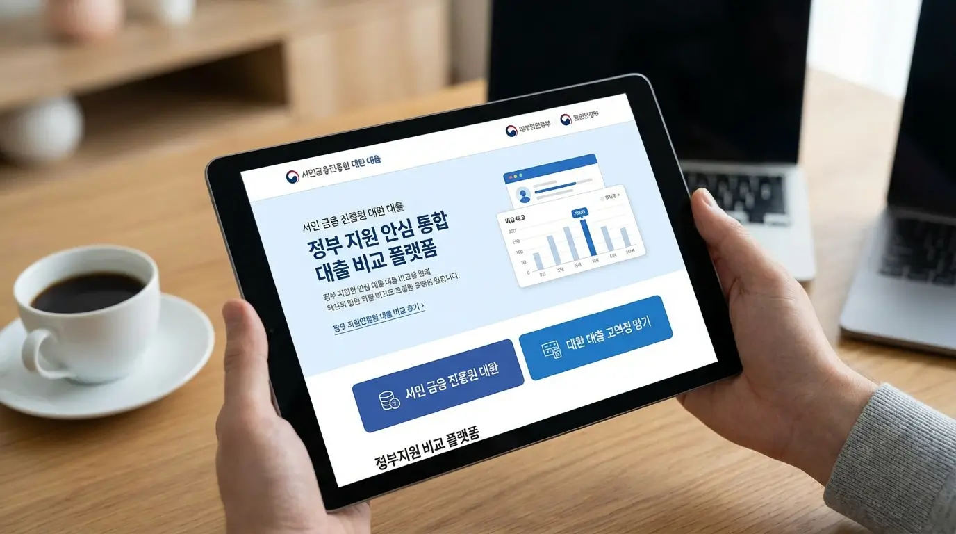 서민 금융 진흥원 대환 대출 및 정부 지원 안심 통합 대출 비교 플랫폼