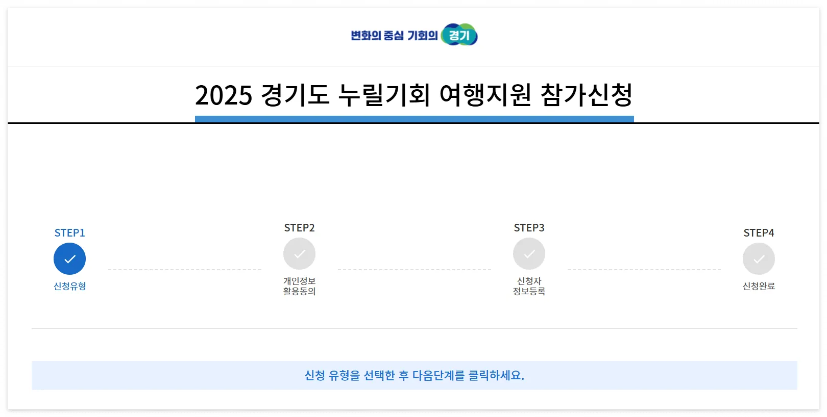 2025 경기도 누릴기회여행 신청방법