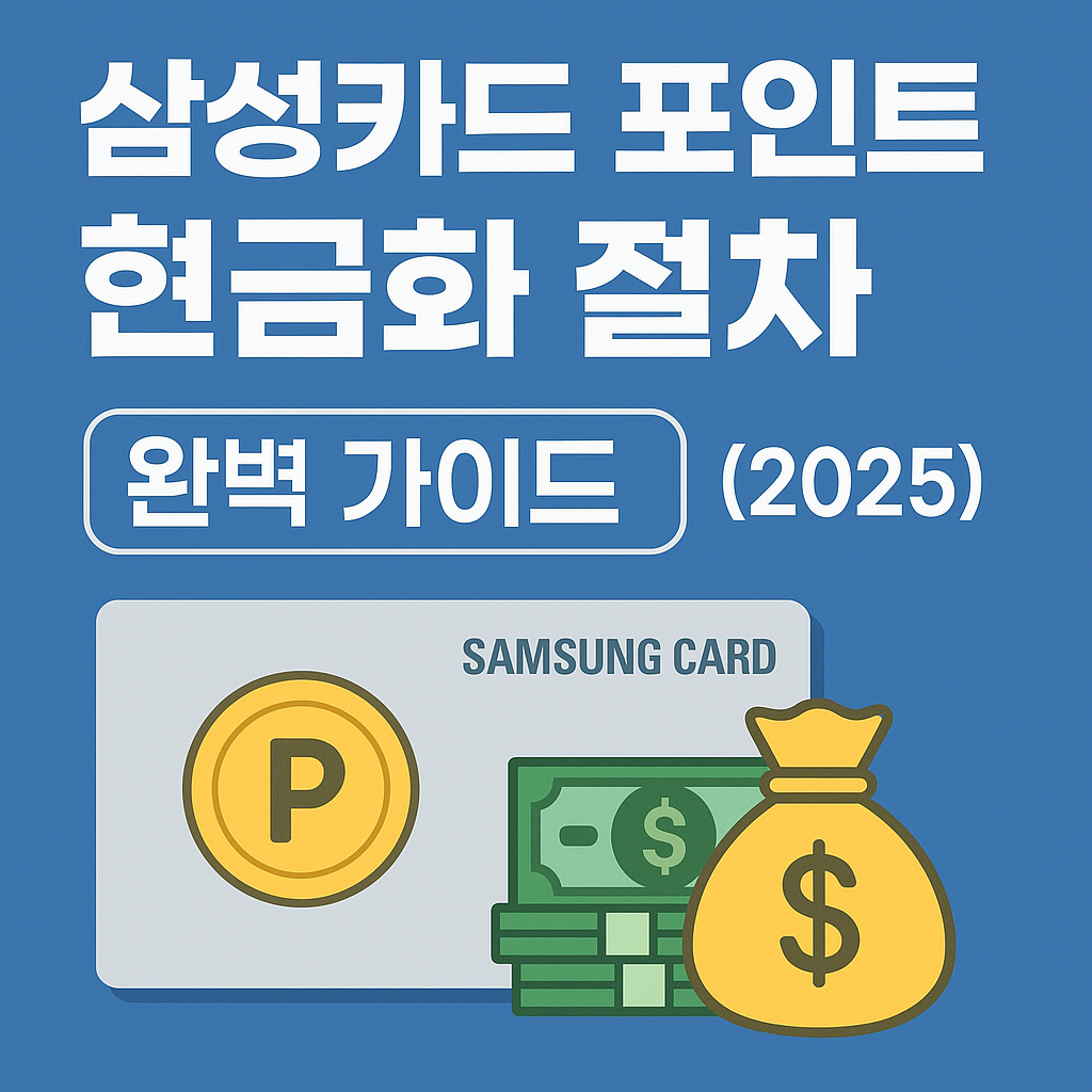 삼성카드 포인트 현금화 절차 완벽 가이드 (2025)